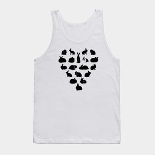 Rabbit Breeds Heart Rabbit Lover Gift Tank Top